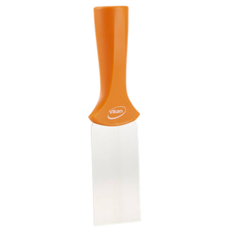 Vikan Hygiene handschraper met rvs blad, oranje, 50mm, met schroefdraad