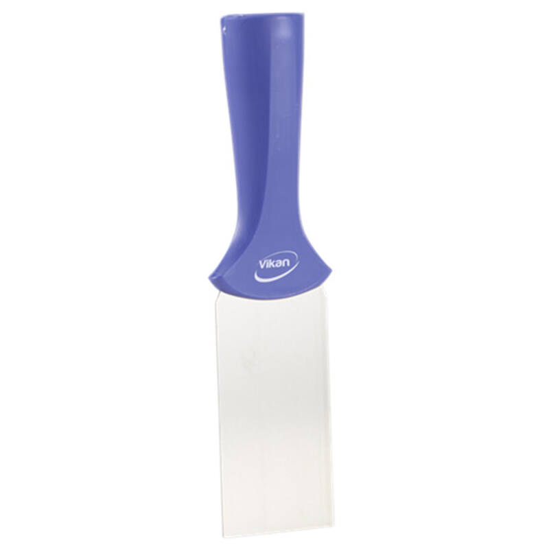 Vikan Hygiene handschraper met rvs blad, paars, 50mm, met schroefdraad