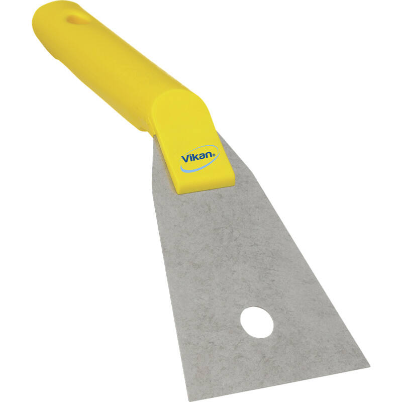 Vikan Hygiene 4050-6 handschraper, geel, rvs blad, 90x240mm