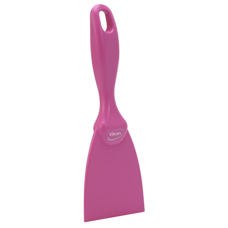 Vikan Hygiene handschraper, roze, recht, 75mm