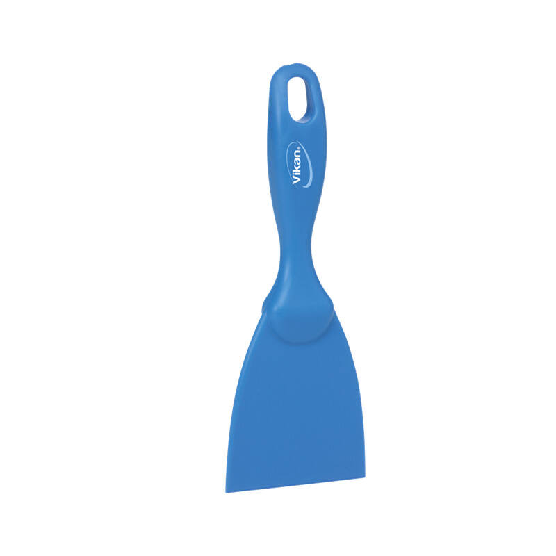 Vikan Hygiene handschraper, blauw, recht, 75mm