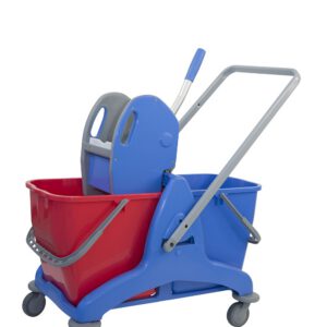 Mopwagen met pers kunststof 2x25l