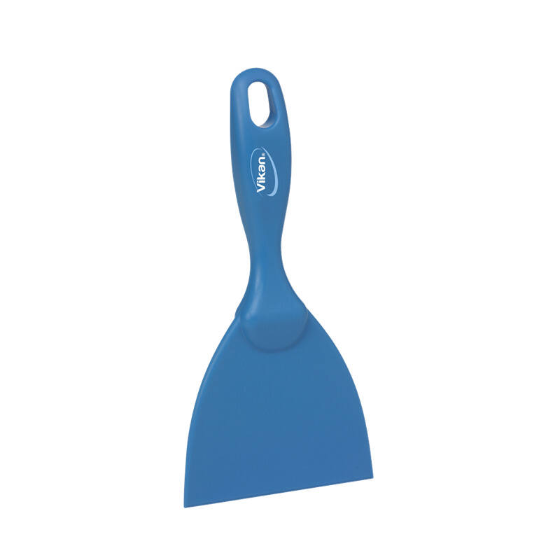 Vikan Hygiene handschraper, blauw, recht, 102mm