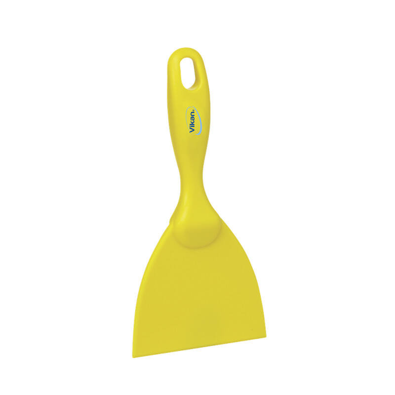 Vikan Hygiene handschraper, geel, recht, 102mm