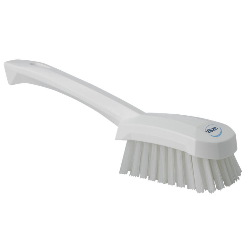 Vikan Hygiene afwasborstel met korte steel, wit, harde vezels, 270mm