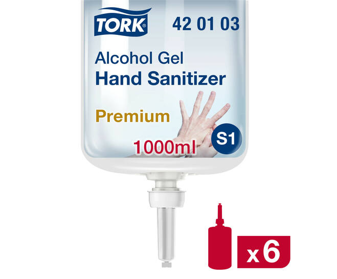 Tork Alcohol Gel voor Handdesinfectie transparant 6x1ltr