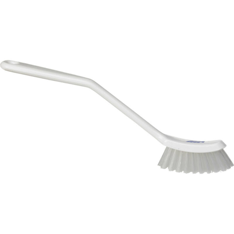 Vikan Hygiene afwasborstel, wit, smal, medium vezels, 290mm