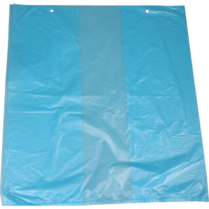 HDPE kratzakken 58/22 x 63cm 30 mµ blauw 2% op pijpjes 600 stuks