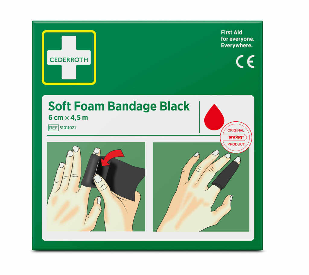 CEDERROTH BANDAGE SOFT BLACK 6 CMX4,5 M 51011021