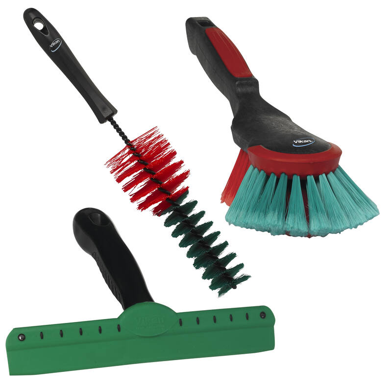 Vikan Transport actieset 2 (handborstel, velgenborstel, raamtrekker)