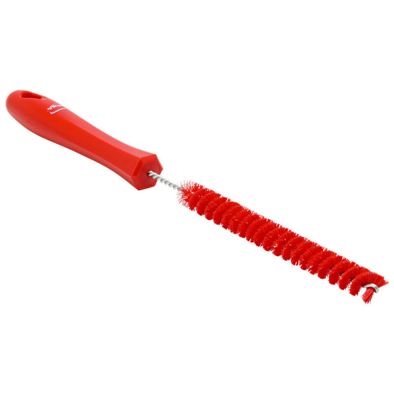Vikan Hygiene afvoerborstel, rood, harde vezels, 310mm, Ø15mm