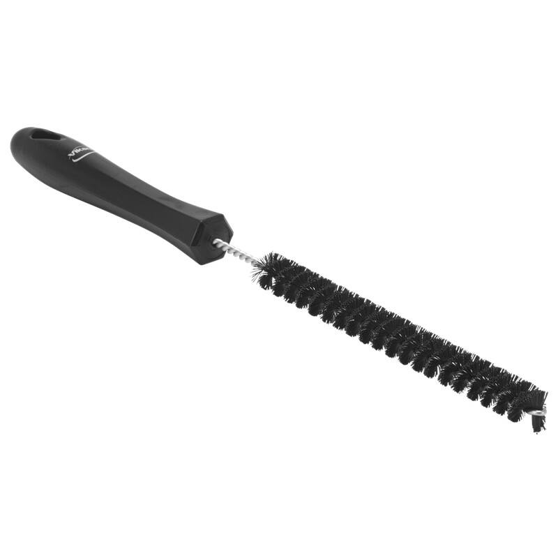 Vikan Hygiene afvoerborstel, zwart, harde vezels, 310mm, Ø15mm