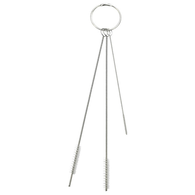 Vikan Hygiene pijpenborstelset, 3 aan ring, wit, zachte vezels, Ø2, Ø5, Ø6 mm