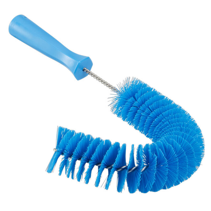 Vikan Hygiene externe buizenborstel, blauw, medium vezels, 360mm, Ø55mm
