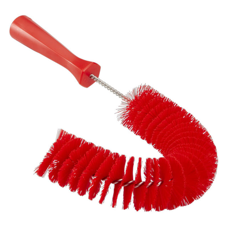 Vikan Hygiene externe buizenborstel, rood, medium vezels, 360mm, Ø55mm