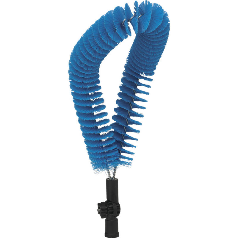 Vikan Hygiene verstelbare externe buizenborstel, blauw, medium vezels, 510mm