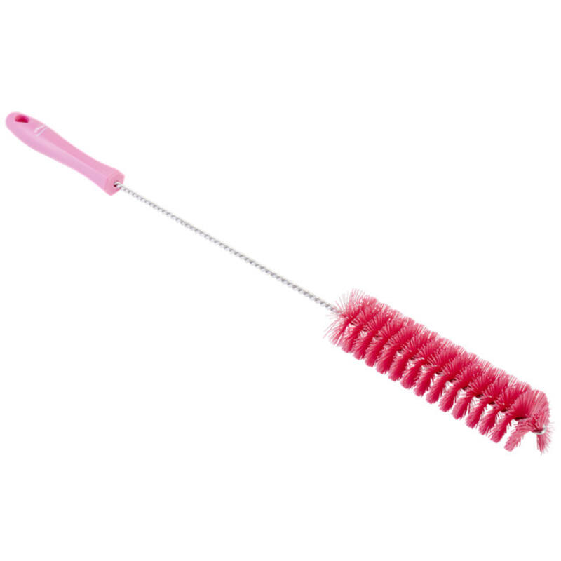 Vikan Hygiene pijpenborstel, roze, harde vezels, 510mm, Ø40mm