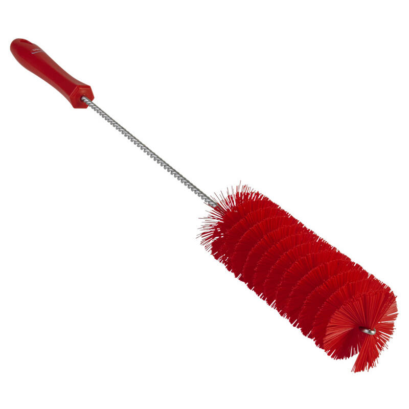 Vikan Hygiene pijpenborstel, rood, medium vezels, 510mm, Ø50mm