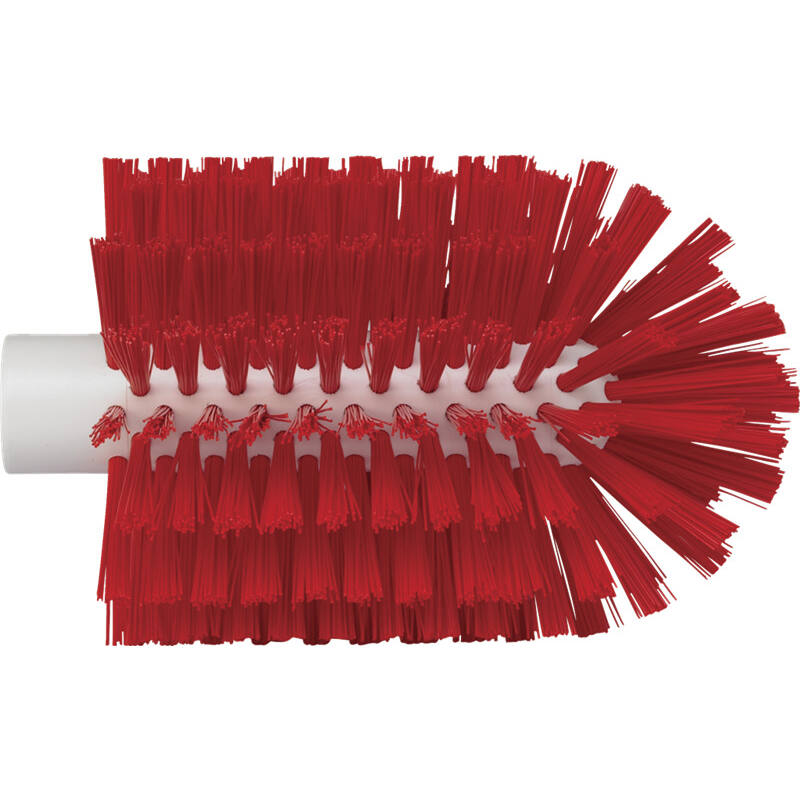 Vikan Hygiene pijpenborstel, rood, medium vezels, steelmodel, Ø103mm
