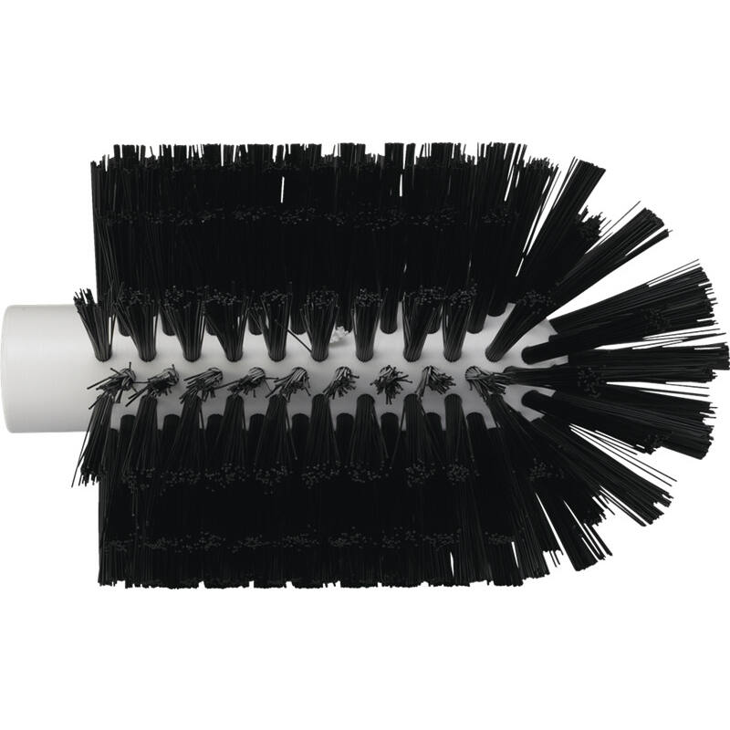 Vikan Hygiene pijpenborstel, zwart, medium vezels, steelmodel, Ø103mm