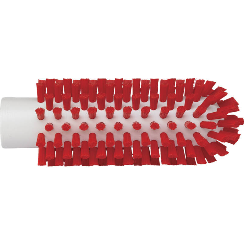 Vikan Hygiene pijpenborstel, rood, harde vezels, steelmodel, 140mm, Ø50mm