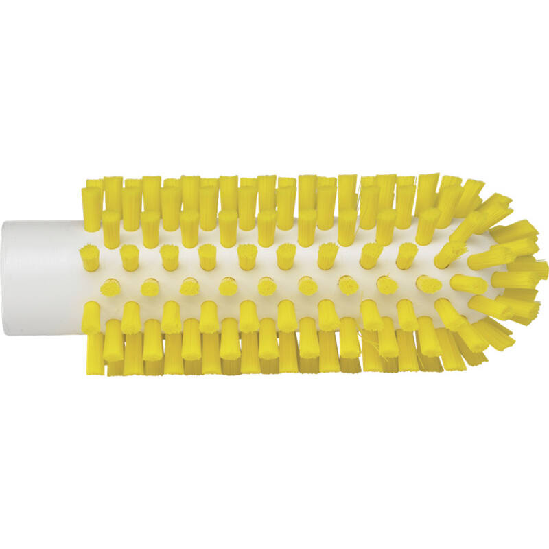 Vikan Hygiene pijpenborstel, geel, harde vezels, steelmodel, 140mm, Ø50mm