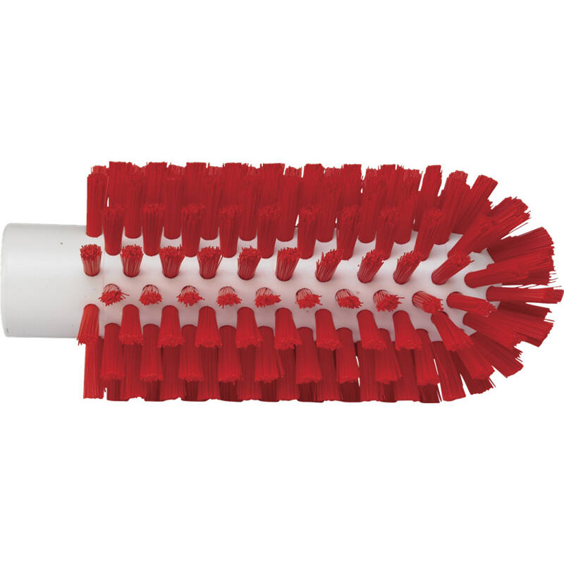 Vikan Hygiene pijpenborstel, rood, harde vezels, steelmodel, 150mm, Ø63mm
