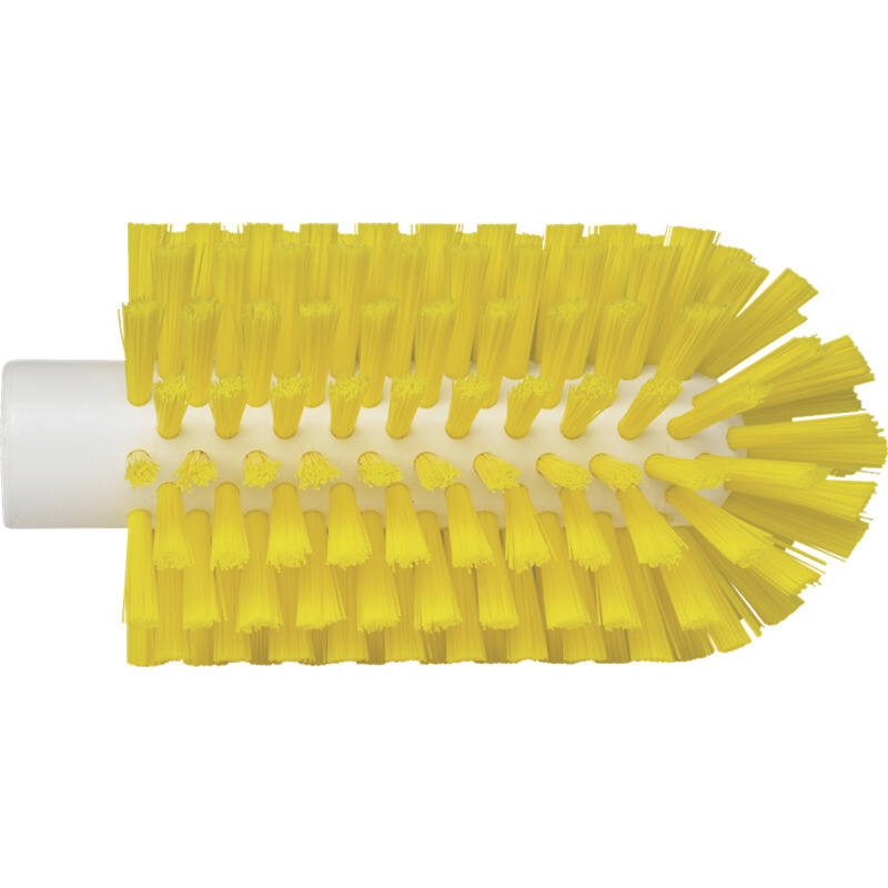 Vikan Hygiene pijpenborstel, geel, medium vezels, steelmodel, 155mm, Ø77mm