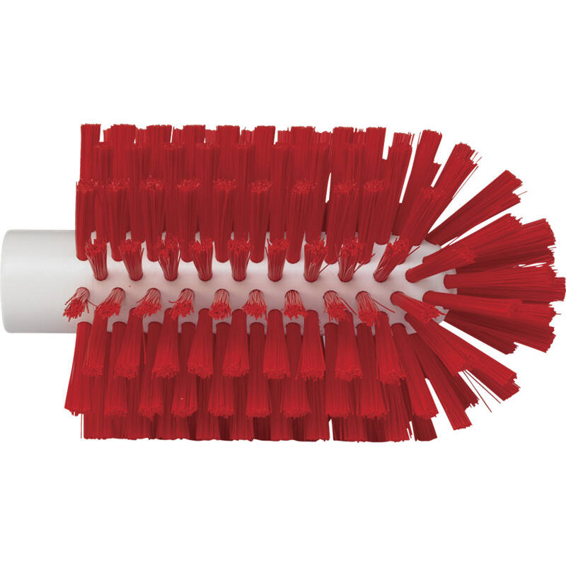 Vikan Hygiene pijpenborstel, rood, medium vezels, steelmodel, 160mm, Ø90mm