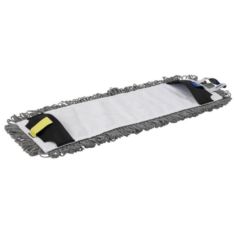 Vikan Microfibre Wet Scrub microvezel vlakmop, grijs, pocket, 40 cm
