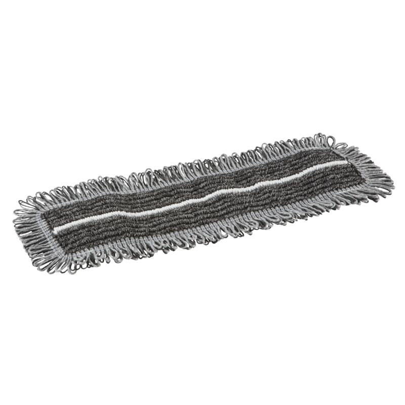 Vikan Microfibre Damp47, microvezel vlakmop, donkergrijs, pocket, 40cm
