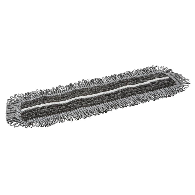 Vikan Microfibre Damp47, microvezel vlakmop, donkergrijs, klittenband, 40cm