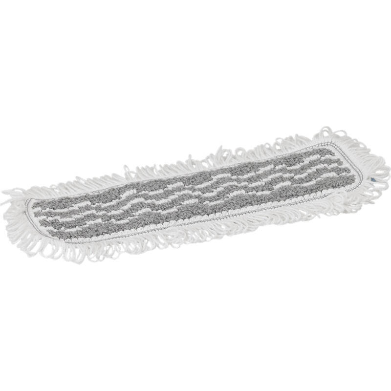 Vikan Microfiber Damp42, microvezel vlakmop, grijs, klittenband, 250mm