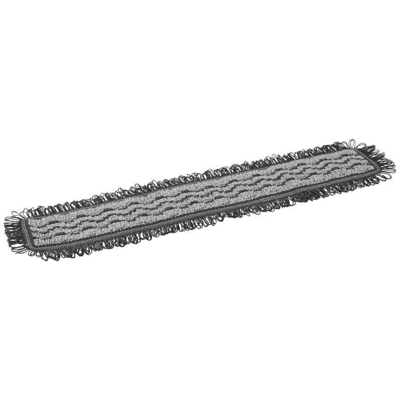 Vikan Microfiber Damp42, microvezel vlakmop, donkergrijs, klittenband, 600mm