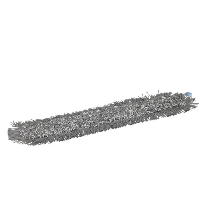 Vikan Microfibre Damp43, microvezel vlakmop, grijs, klittenband, 1200mm