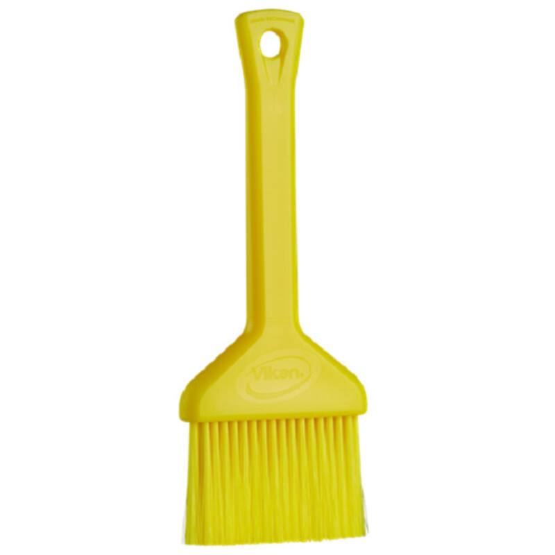 Vikan Hygiene plat kwastje, geel, superzacht, 70mm