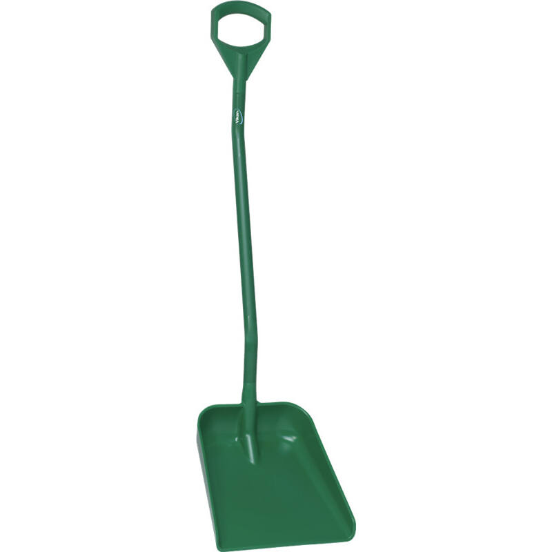 Vikan Hygiene schep, groen, ergonomische steel 1310mm, groot blad 380x340mm