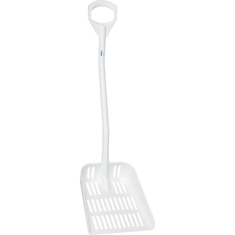 Vikan Hygiene uitlekschep met groot blad, wit, steel 1150mm, blad 380x340mm (56035)