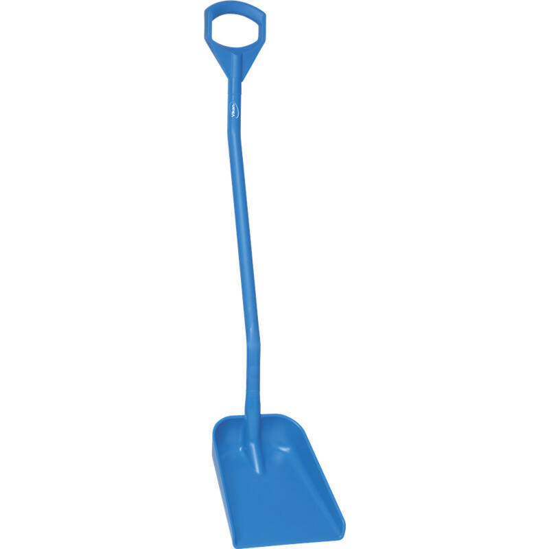 Vikan Hygiene schep, blauw, ergonomische steel 1280mm, klein blad 340x270mm