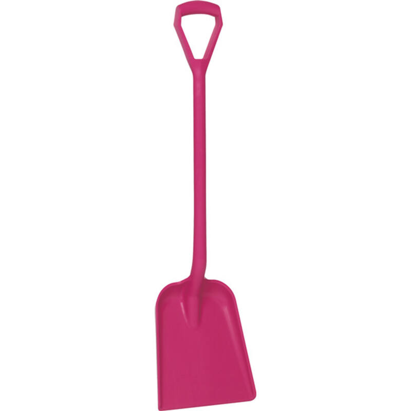 Vikan Hygiene schep, roze, rechte steel 1040mm, standaard blad 327x271mm