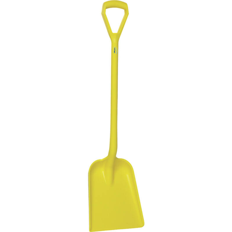 Vikan Hygiene schep, geel, rechte steel 1040mm, standaard blad 327x271mm