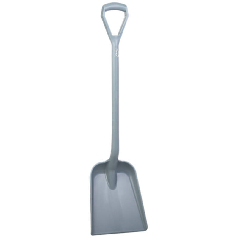 Vikan Hygiene schep, grijs, rechte steel 1040mm, standaard blad 327x271mm