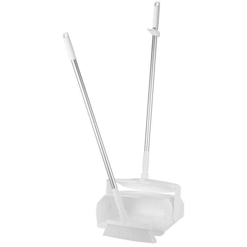 Vikan Hygiene combinatieset stofblik 350mm, wit, met medium veger 250mm en alu steel 840mm