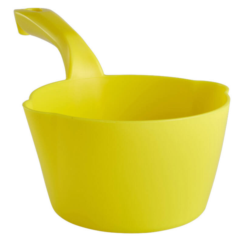 Vikan Hygiene ronde schepbak, geel, schenktuit, 1ltr