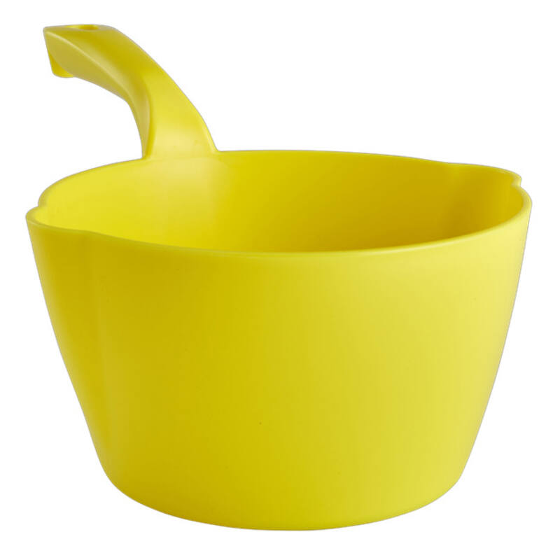 Vikan Hygiene ronde schepbak, geel, schenktuit, 2ltr