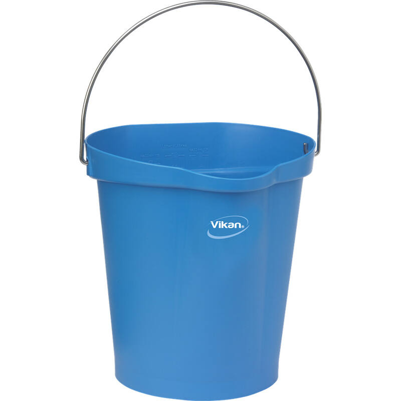Vikan Hygiene emmer met schenktuit, blauw, maatverdeling, 12ltr