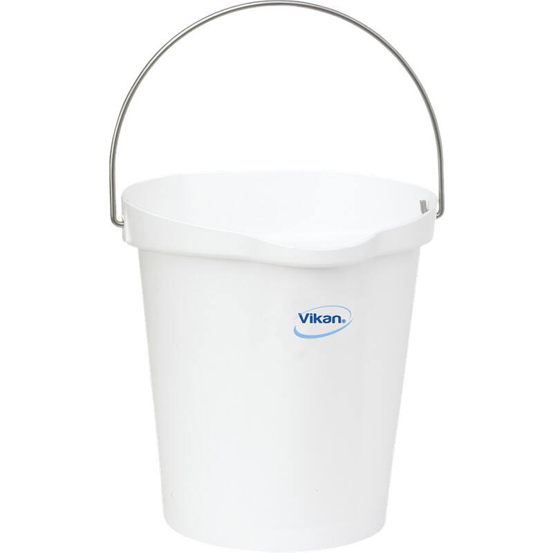 Vikan Hygiene emmer met schenktuit, wit, maatverdeling, 12ltr