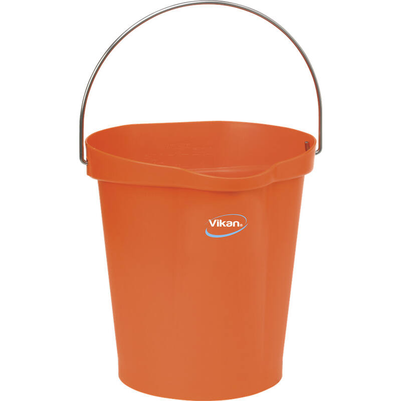 Vikan Hygiene emmer met schenktuit, oranje, maatverdeling, 12ltr