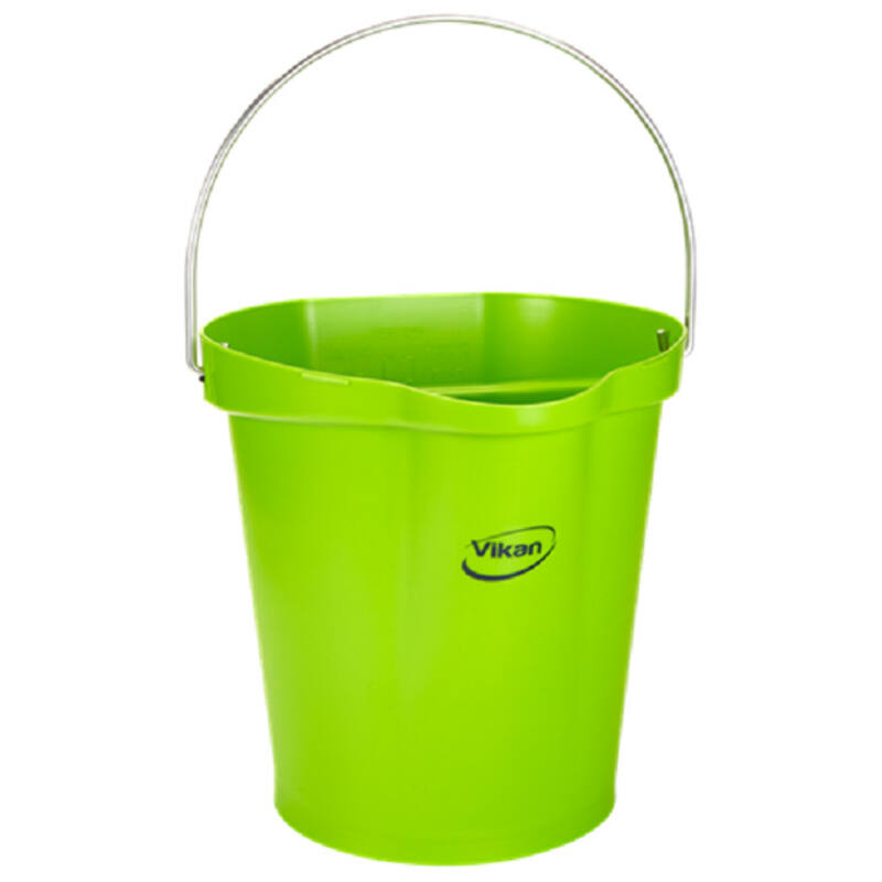 Vikan Hygiene emmer met schenktuit, limoen, maatverdeling, 12ltr