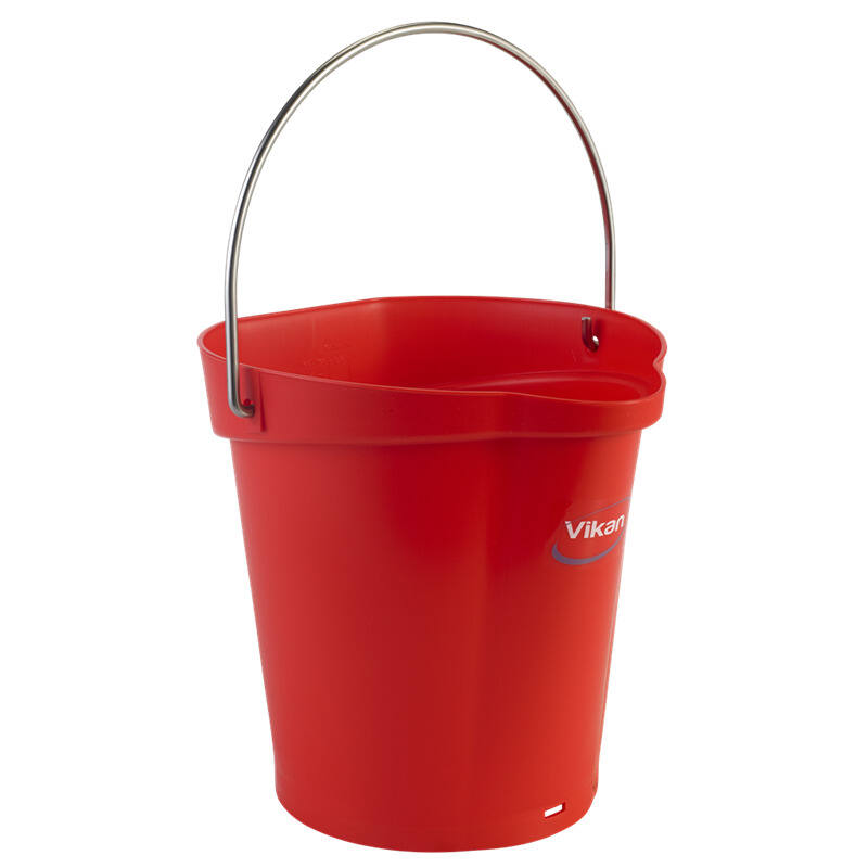 Vikan Hygiene emmer met schenktuit, rood, maatverdeling, 6ltr